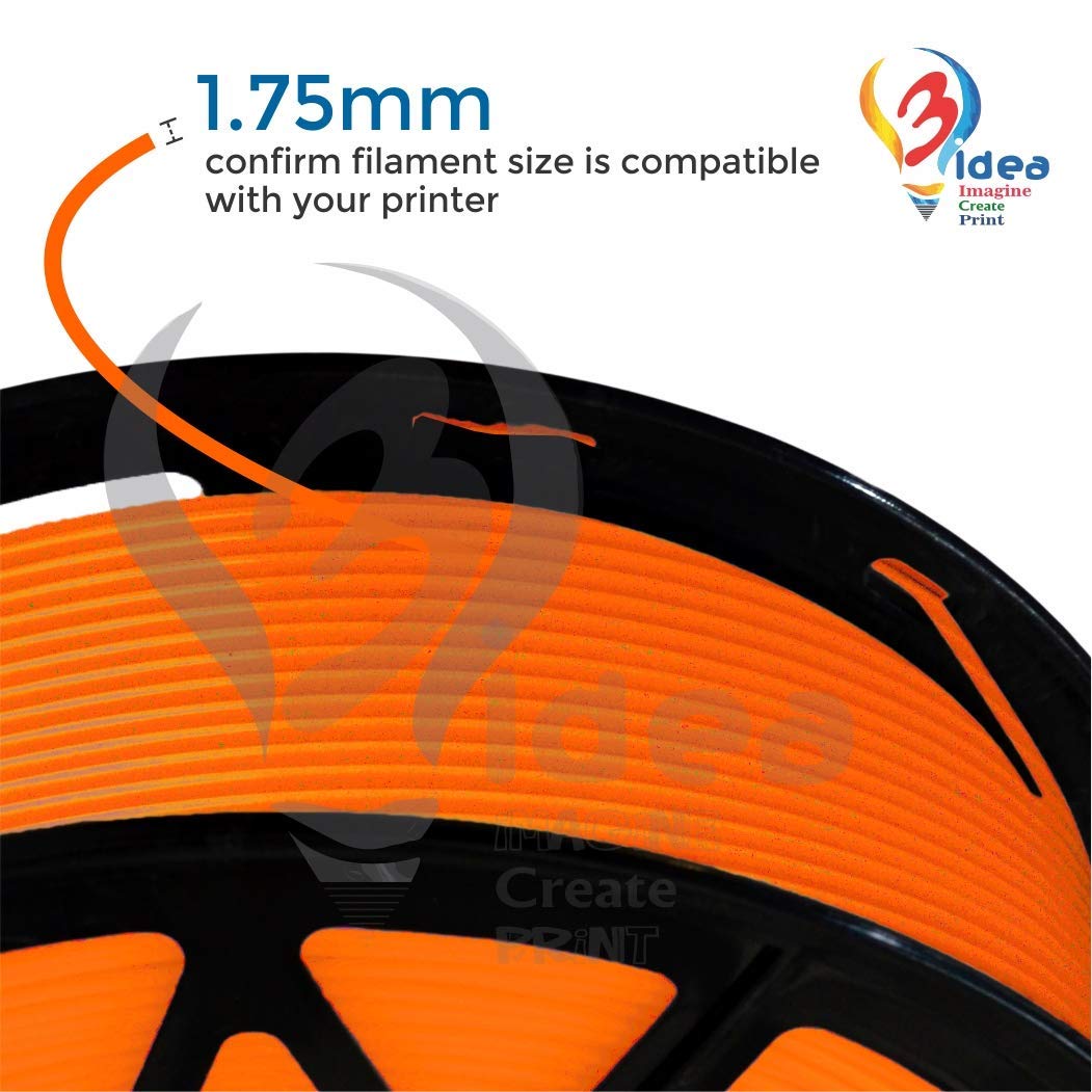 3idea ABS 3D Printing Filaments Orange 1.75mm,Net Weight-1kg