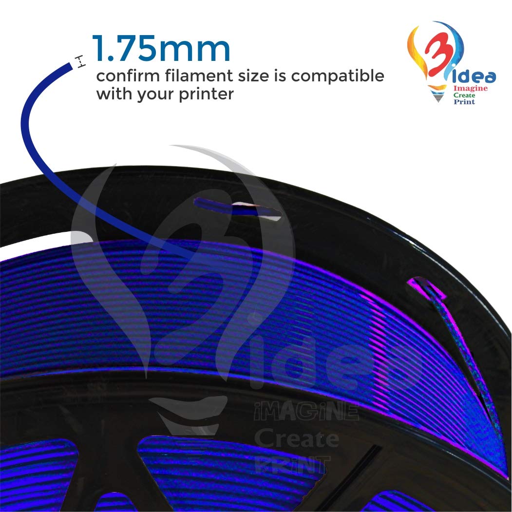 3idea ABS 3D Printing Filaments Blue 1.75mm,Net Weight-1kg