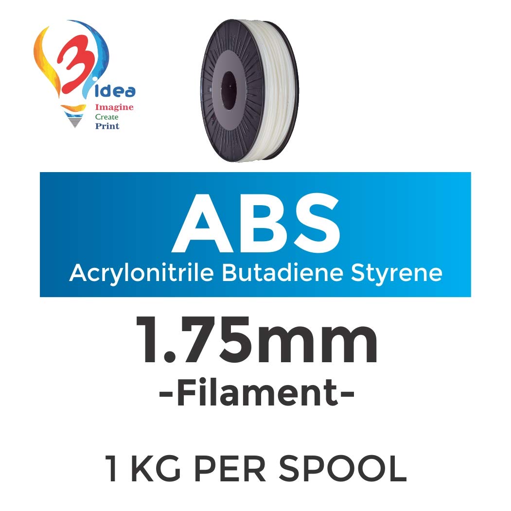 3idea ABS 3D Printing Filaments Natural 1.75mm,Net Weight-1kg