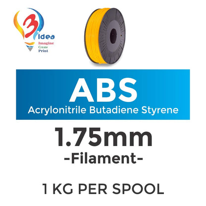 3idea ABS 3D Printing Filaments Yellow 1.75mm,Net Weight-1kg