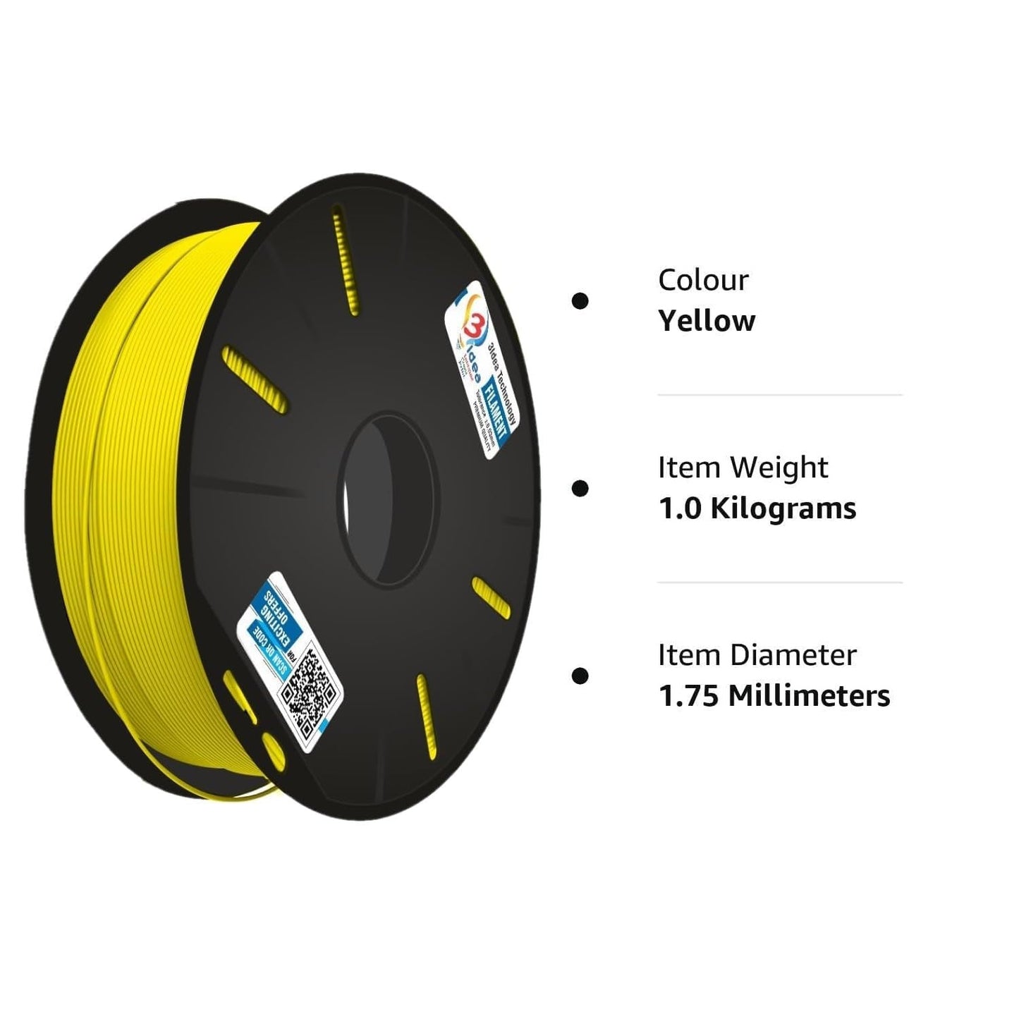 3IDEA PETG 3D PRINTING FILAMENTS YELLOW 1.75MM