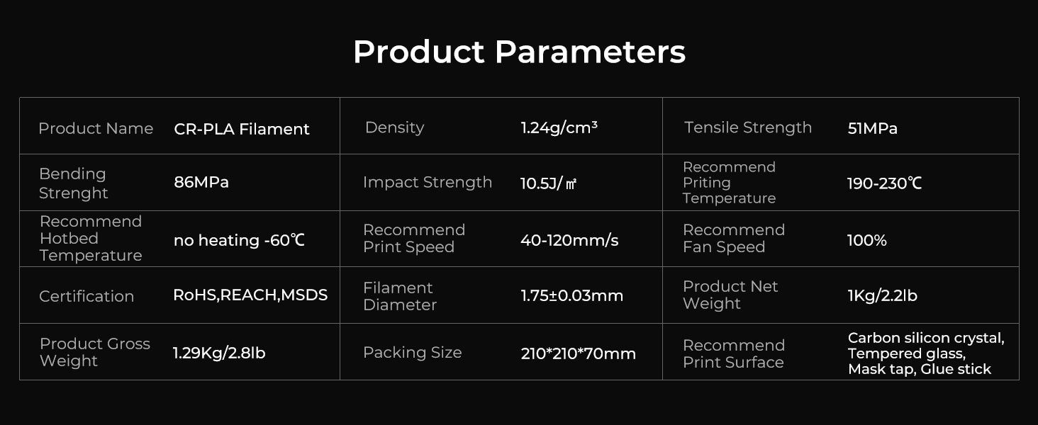 CREALITY PLA 3D PRINTING FILAMENT SILVER