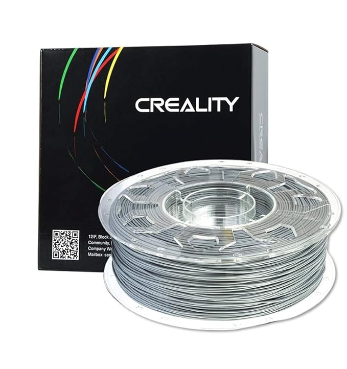 CREALITY PLA 3D PRINTING FILAMENT SILVER ,1.75mm,Net Weight-1kg