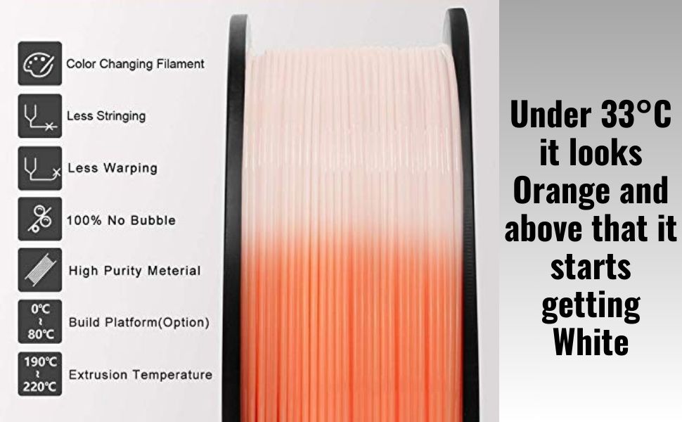 SUNLU Color Changing Filament Orange