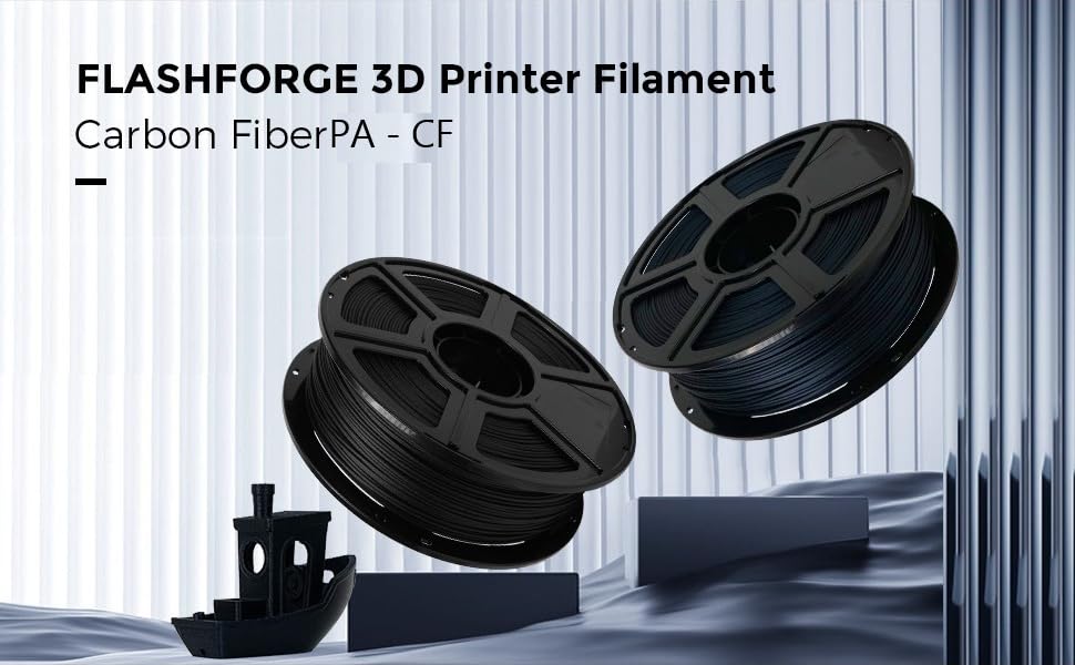 FLASHFORGE PLA 3D PRINTING FILAMENT, NYLON CARBON FIBER, 1.75MM, NET WEIGHT 1 KG