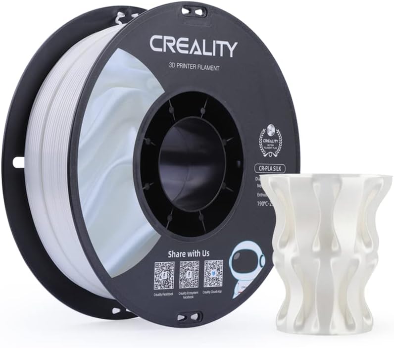 CREALIT CR-SILK PLA 3D PRINTING FILAMENTS WHITE