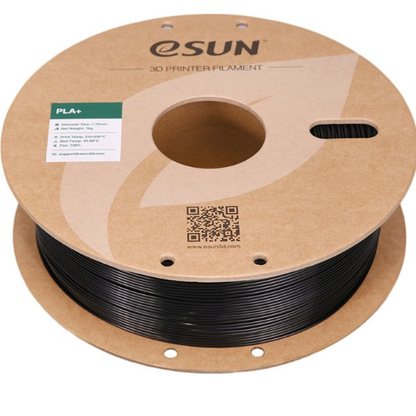 eSUN PLA+ 3D Printing Filament Black,1.75mm, Net Weight-1kg