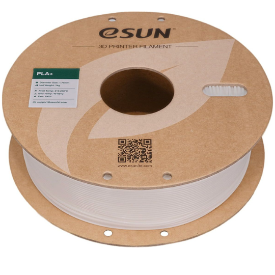 eSUN PLA+ 3D Printing Filament White,1.75mm, Net Weight-1kg