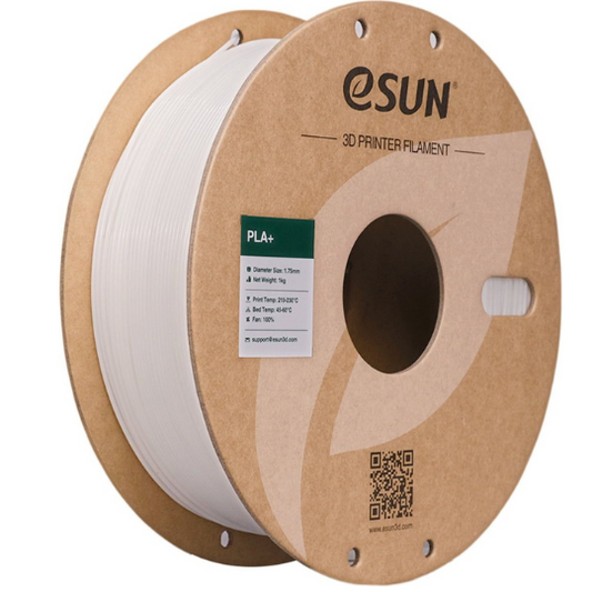 eSUN PLA+ 3D Printing Filament White,1.75mm, Net Weight-1kg