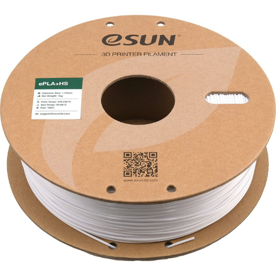 eSUN ePLA+HS 3D Printing Filament White,1.75mm, Net Weight-1kg