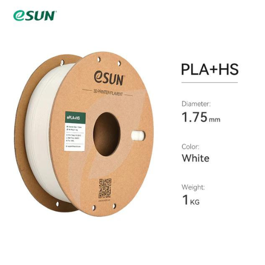eSUN ePLA+HS 3D Printing Filament White,1.75mm, Net Weight-1kg