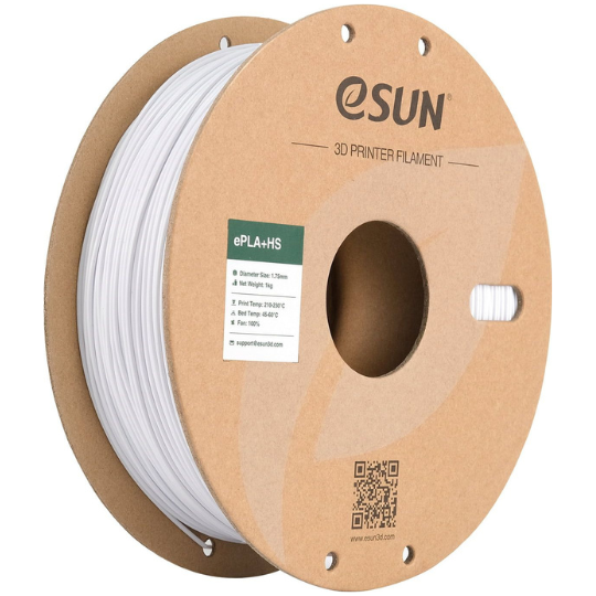 eSUN ePLA+HS 3D Printing Filament White,1.75mm, Net Weight-1kg