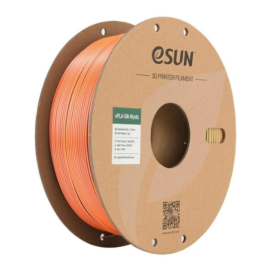 ESUN SILK-PLA MYSTIC 3D PRINTING FILAMENT BLUE+ORANGE+GREEN,1.75MM, NET WEIGHT-1KG