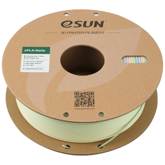 eSUN ePLA Matte 3D Printing Filament Rainbow,1.75mm, Net Weight-1kg