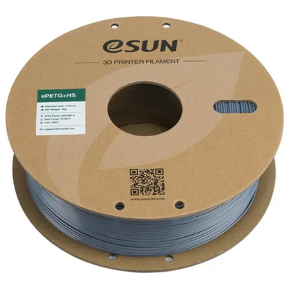 eSUN ePETG+HS 3D Printing Filament Solid Grey,1.75mm, Net Weight-1kg 3D Filaments