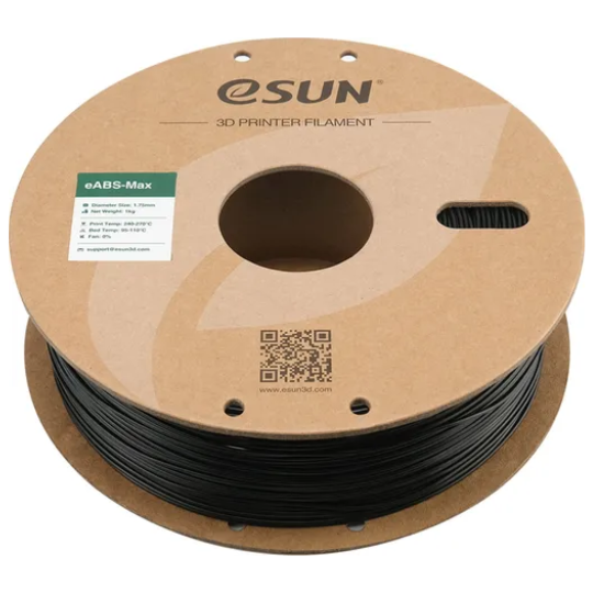 eSUN eABS MAX 3D Printing Filament Black,1.75mm, Net Weight-1kg