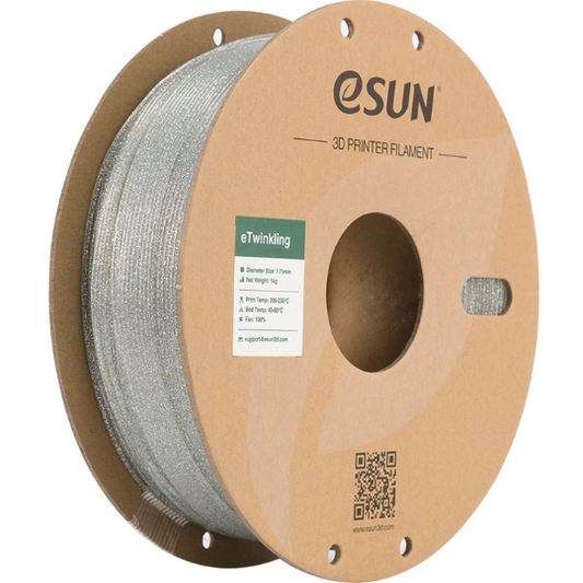 eSUN ETWINKLING 3D PRINTING FILAMENT SILVER, 1.75MM, NET WEIGHT-1KG