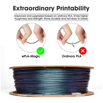 eSUN ePLA-Magic 3D Printing Filament Dark Twinkling Blue,1.75mm, Net Weight-1kg
