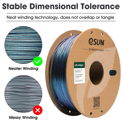 eSUN ePLA-Magic 3D Printing Filament Dark Twinkling Blue,1.75mm, Net Weight-1kg