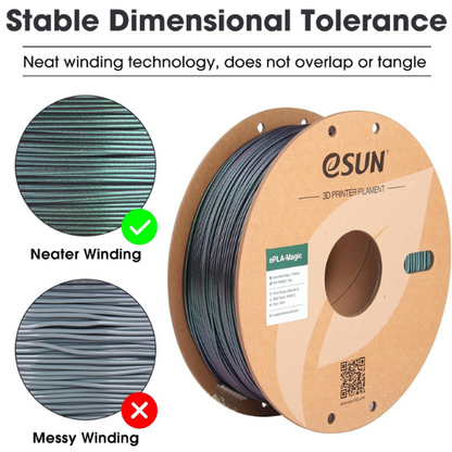 eSUN ePLA-Magic 3D Printing Filament Dark Twinkling Green,1.75mm, Net Weight-1kg
