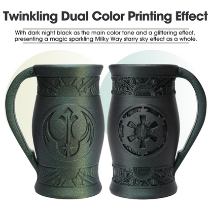 eSUN ePLA-Magic 3D Printing Filament Dark Twinkling Green,1.75mm, Net Weight-1kg