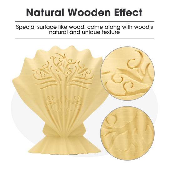 eSUN PLA Wood 3D Filament Natural