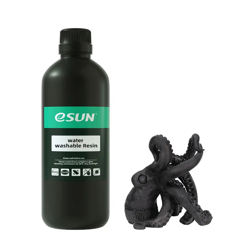 ESUN WATER WASHABLE RESIN, BLACK, 0.5KG