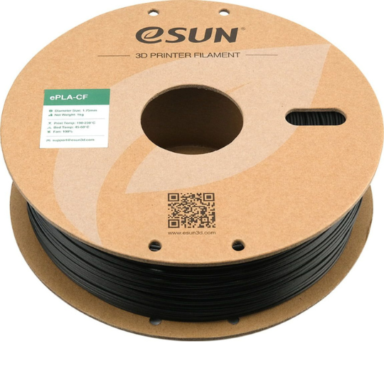 ESUN EPLA-CF 3D PRINTING FILAMENT BLACK, 1.75MM, NET WEIGHT-1KG