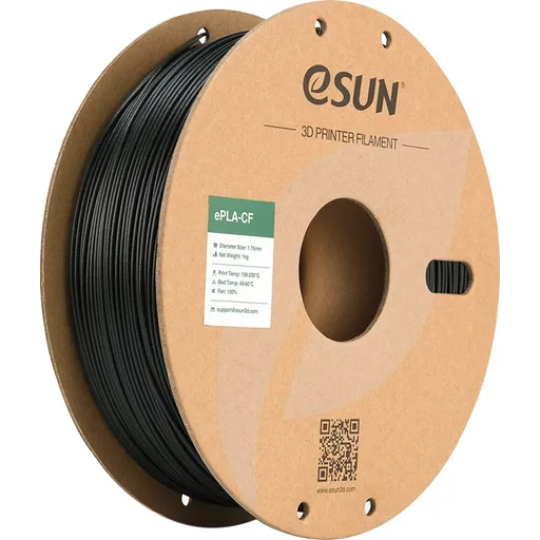 ESUN EPLA-CF 3D PRINTING FILAMENT BLACK, 1.75MM, NET WEIGHT-1KG