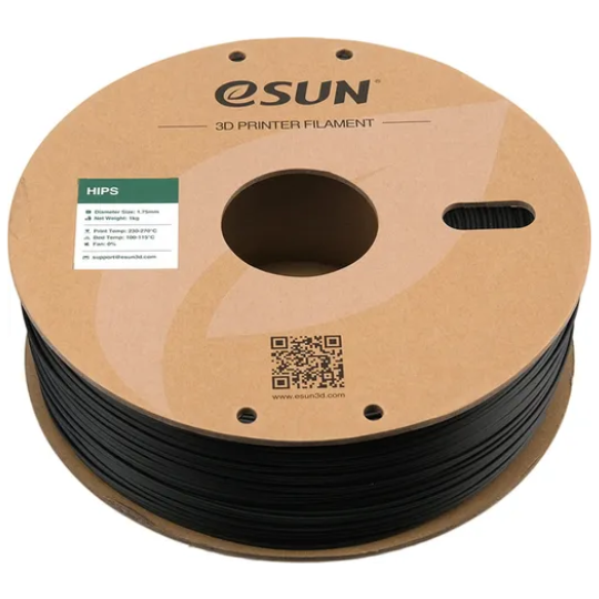 ESUN HIPS 3D PRINTING FILAMENT BLACK, 1.75MM, NET WEIGHT-1KG