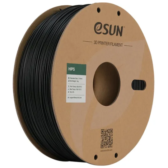 ESUN HIPS 3D PRINTING FILAMENT BLACK, 1.75MM, NET WEIGHT-1KG