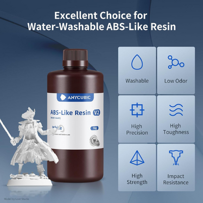Anycubic ABS Like V2 Resin (White) 1KG 3D Filaments