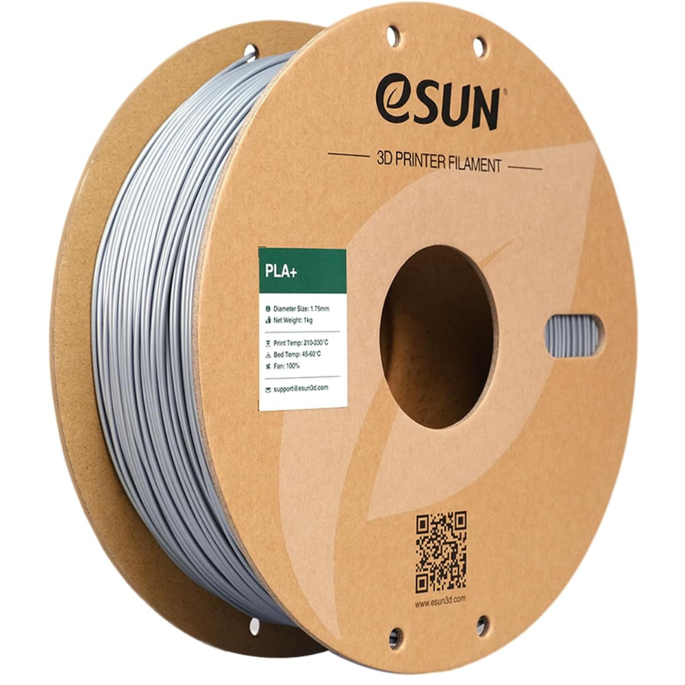 eSUN PLA+ 3D Printing Filament Silver,1.75mm, Net Weight-1kg