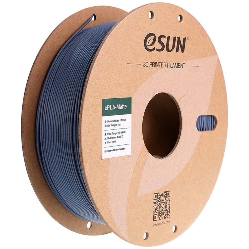 eSUN ePLA Matte 3D Printing Filament Dark Grey,1.75mm, Net Weight-1kg