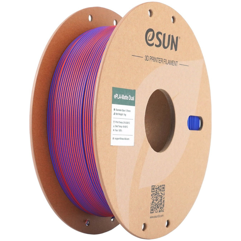 eSUN ePLA Matte 3D Printing Filament Red Blue,1.75mm, Net Weight-1kg
