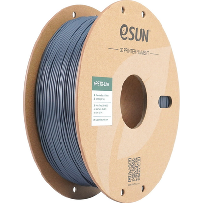 eSUN ePETG Lite 3D Printing Filament Solid Grey,1.75mm, Net Weight-1kg 3D Filaments