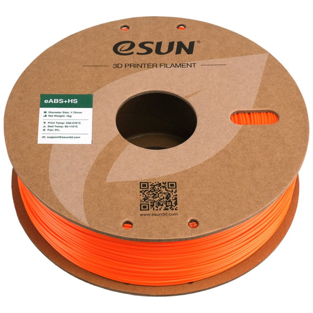 eSUN eABS+HS 3D Printing Filament Orange,1.75mm, Net Weight-1kg