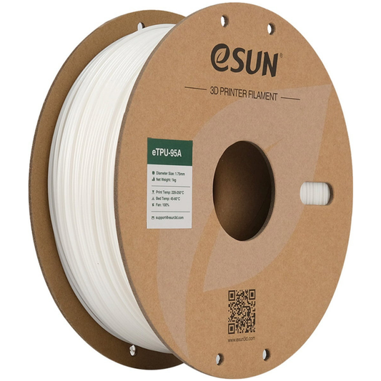 eSUN eTPU-95A 3D Printing Filament White,1.75mm, Net Weight-1kg 3D Filaments