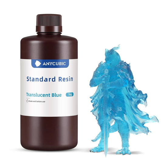 Anycubic Standard UV Resin Translucent Blue - 1Kg 3D Filaments