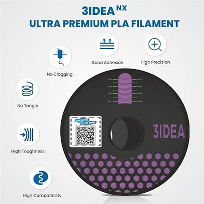 3Idea NX (Next Gen)-PLA Ultra Premium 3D Printing Filament, Purple 1.75mm, Net Weight-1kg