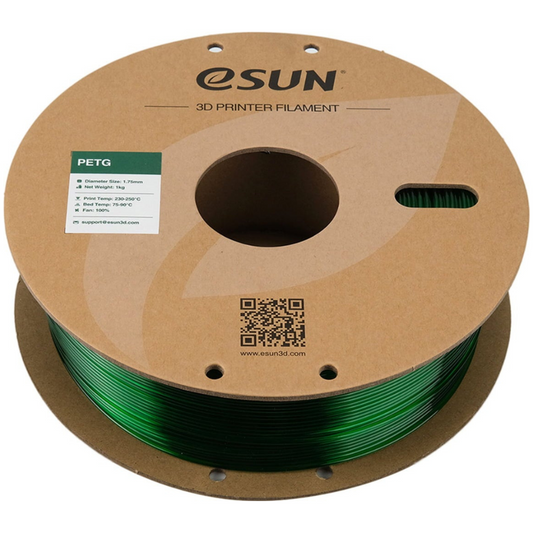eSUN PETG 3D Printing Filament Translucent Green,1.75mm, Net Weight-1kg 3D Filaments