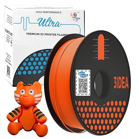 3Idea NX (Next Gen)-PLA Ultra Premium 3D Printing Filament, Orange 1.75mm, Net Weight-1kg