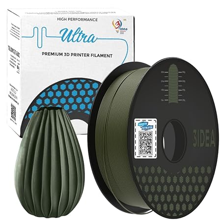 3Idea NX (Next Gen)-PLA Ultra Premium 3D Printing Filament, Dark Green 1.75mm, Net Weight-1kg