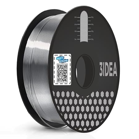 3Idea NX (Next Gen)-PLA Ultra Premium 3D Printing Filament, Silver 1.75mm, Net Weight-1kg