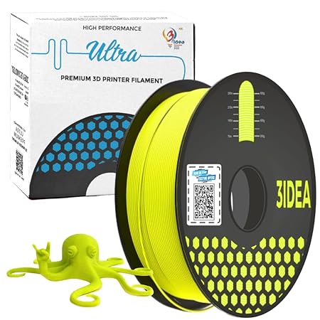 3Idea NX (Next Gen)-PLA Ultra Premium 3D Printing Filament, Yellow 1.75mm, Net Weight-1kg