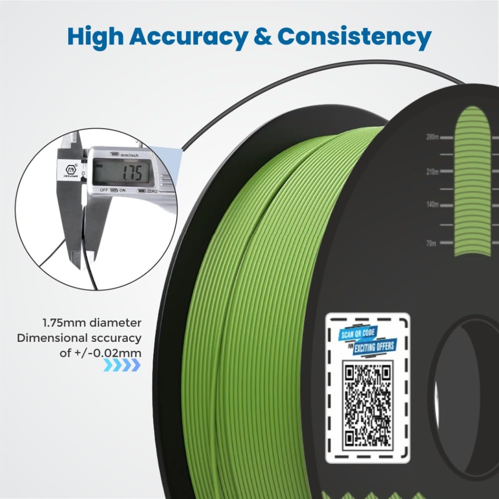 3Idea NX (Next Gen)-PLA Ultra Premium 3D Printing Filament, Green 1.75mm, Net Weight-1kg
