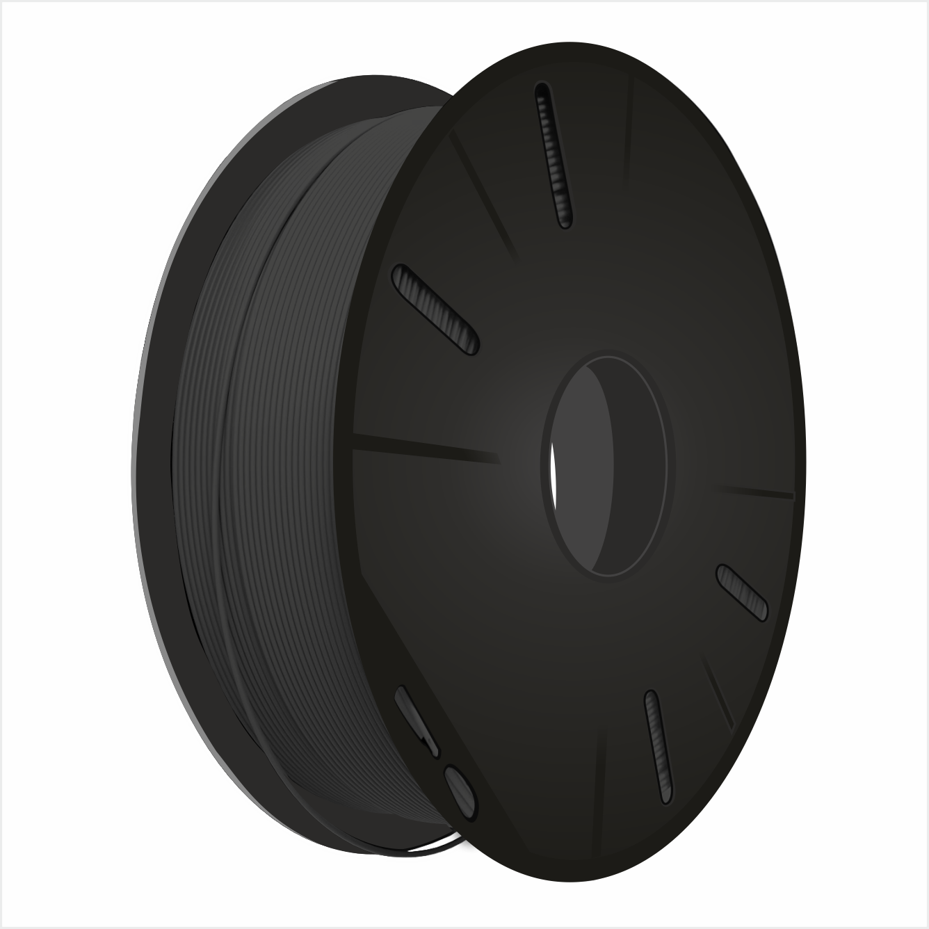 PLA Filament Black Net Weight 1 kg, 1.75mm